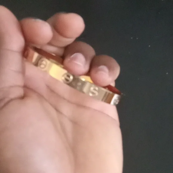 Rose Gold-Tone Screw Motif Bracelet - Picture 2 of 9